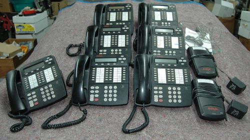 Lot of (8) Avaya IP Office Handsets and (2) Wireless Receivers, Used