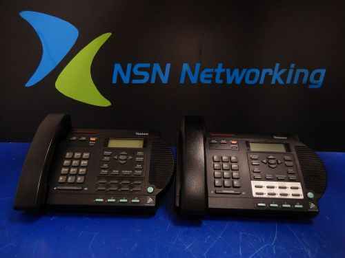 Lot of 2x Nortel NT2N81AA11 Aastra Venture 3-Line Black Phones