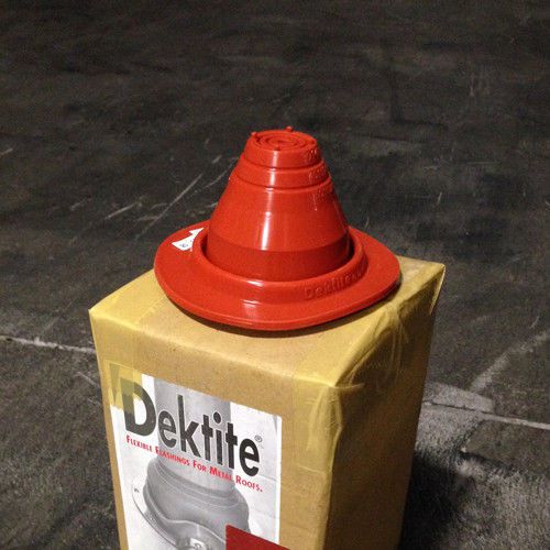 No 1 SILICONE Hi-Temperature Pipe Flashing Boot by Dektite for Metal Roofing