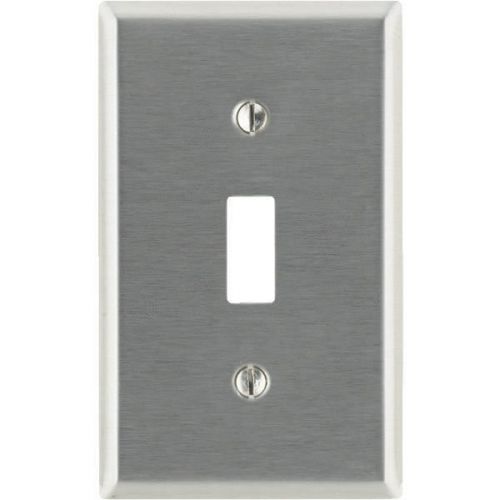 Leviton 84001 stainless steel switch wall plate-ss 1-toggle wall plate for sale