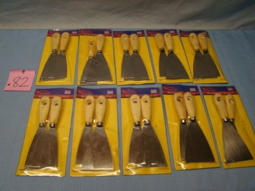 10 Piece Lot of Twin Pack 2&#034; &amp; 3&#034; Putty Knives-Scrapers