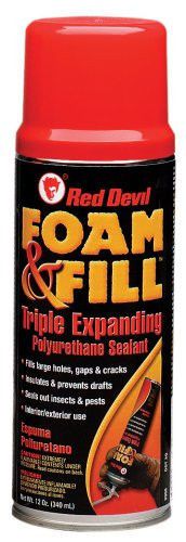 New Red Devil 0909 Foam &amp; Fill Expanding Polyurethane Sealant