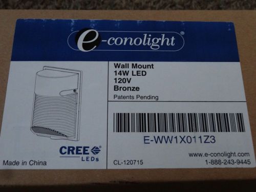 E-CONOLIGHT WALL MOUNT 14W LED 120V BRONZE