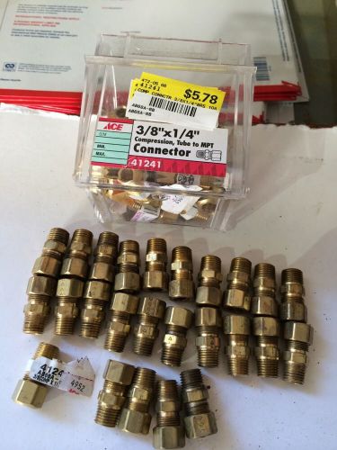 Lot of 25 - 3/8&#034; compression to 1/4&#034; male pipe thread connector brass fitting for sale