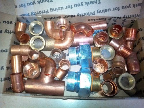 Copper fittings total of 43 fittings for sale
