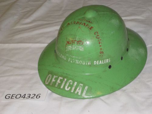 GREEN PAINTED HARD HAT  USED                [GEO4326]