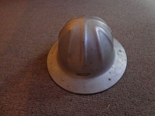 Vintage B F McDonald Co Aluminum Hard Hat with Leather Liner
