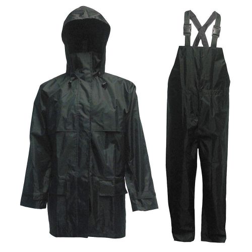 Three Piece Rainsuit/Detachable Hood, Blk 2900BK-L