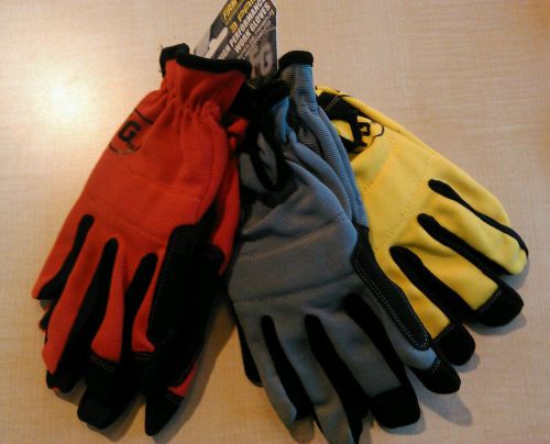 3 pairs Work Gloves High Performance Utility by FIRM GRIP  Large