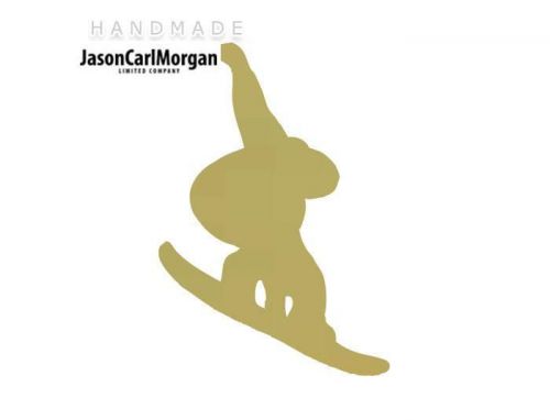 JCM® Iron On Applique Decal, Snowboarding Gold