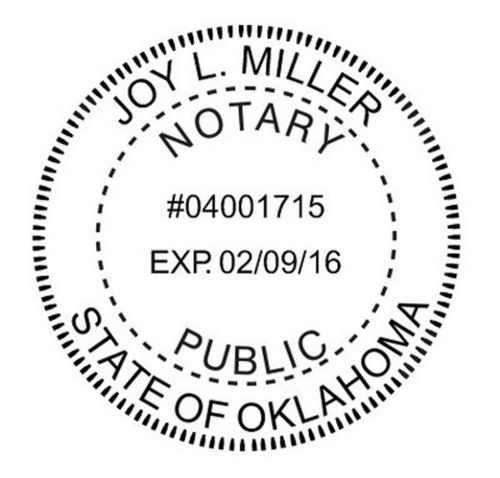 NEW Custom Round Official use OKLAHOMA NOTARY SEAL Self Inking RUBBER STAMP