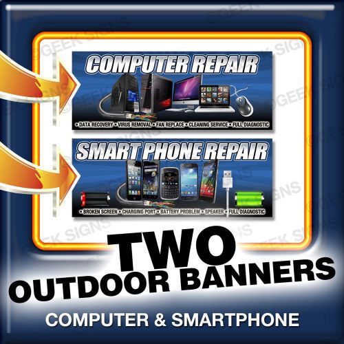 Smart Cell Phone Computer Repair outdoor banner sign poster iPhone Galaxy Droid