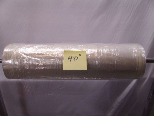 Opened Roll of 250 Dry Cleaning Clear 20&#034; x 40&#034; Poly Garment Bags for Jack Rack