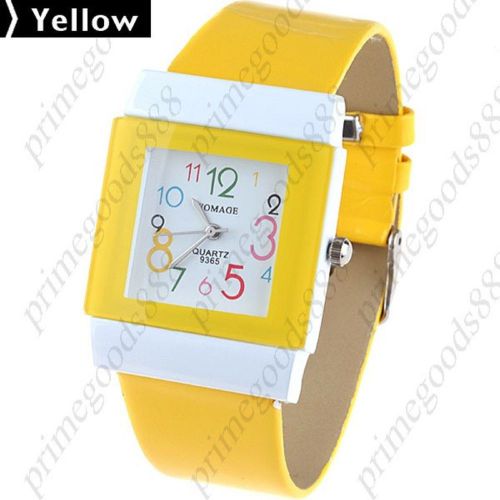 Lovely Women&#039;s Quartz Watch Wrist watch Timepiece Synthetic Leather Strap Yellow