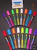 Neochalk wet erase neon business markers retail pens 16 for sale