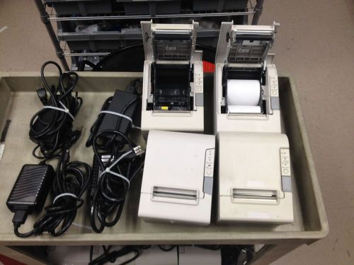 Epson TM-T88IV M129H POS printer Ethernet interface with AC adapter; lot of 5