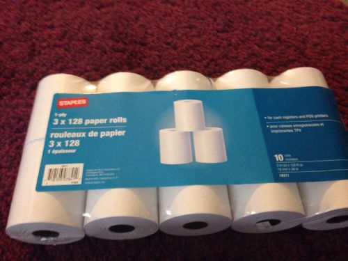 Staples 1-ply Receipt Rolls For Cash Registers And Pos Printers