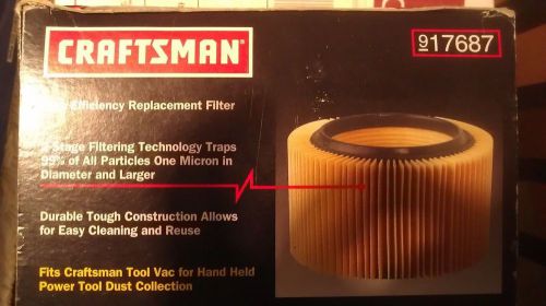CRAFTSMAN,REPLACEMENT FILTER,917687, HIGH EFFICIENCY