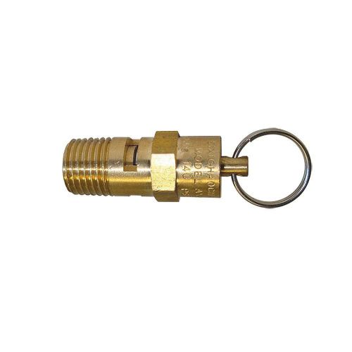 Brass safety valve1/4 inch mpt  w/pull ring 95 psi - v095-4 for sale