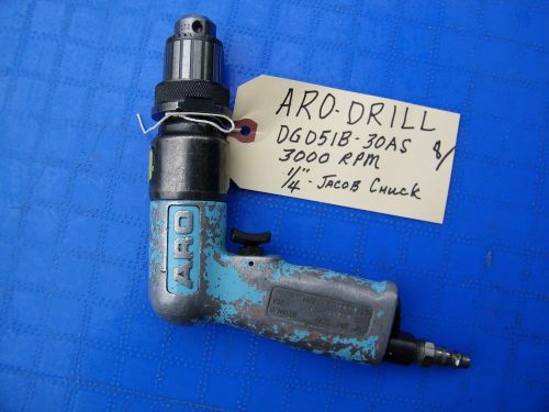 ARO-PNEUMATIC DRILL - 3000 RPM. DG051B-30AS, 1/4&#034; JACOBS CHUCK.