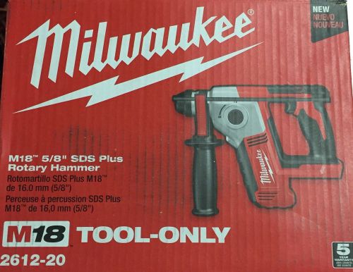 Milwaukee 2612-20 M18 18 Volt Lithium Ion 5/8&#034; Cordless SDS Plus Rotary Hammer