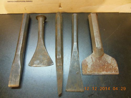 stone working chisels(lot of five)