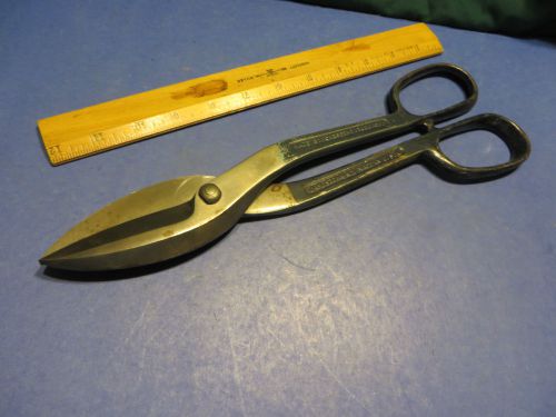 Clean Tin Snips 12 3/4&#034; No. S-412, CRESCENT TOOL Co., Jamestown NY, Vintage USA