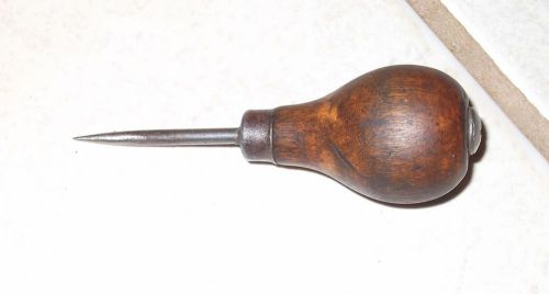 Vintage 3 7/8 inch Wooden Handled Awl