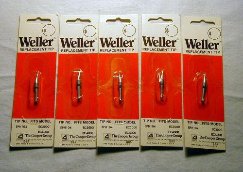 Weller Soldering Iron Tips, Type EPH104, NOS in blister packs, 5 each!