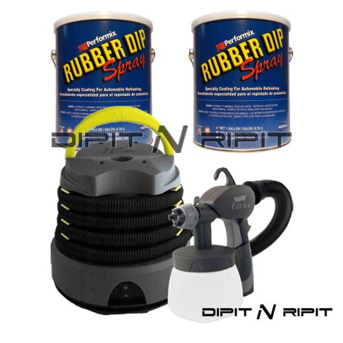 Plasti dip bundle package earlex 3500 sprayer &amp; 2 gallons of matte black for sale