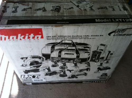 Makita LXT 18V Li-Ion 12-Tool Combo Kit LXT1200 NEW