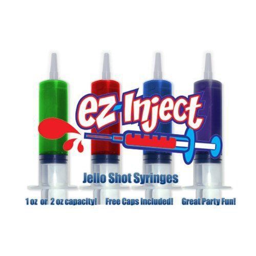 25 pack ez-injecttm jello shot syringes (large 2.5oz), free shipping, new for sale
