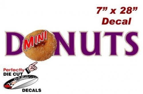 Mini Donuts Wording 7&#039;&#039;x28&#039;&#039; Decal for Concession Trailer or Mini Donut Stand