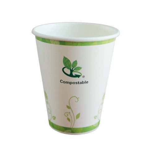 NEW eco Kloud 8 oz Compostable Hot Paper Cups with PLA Lining (Pack of 1000)