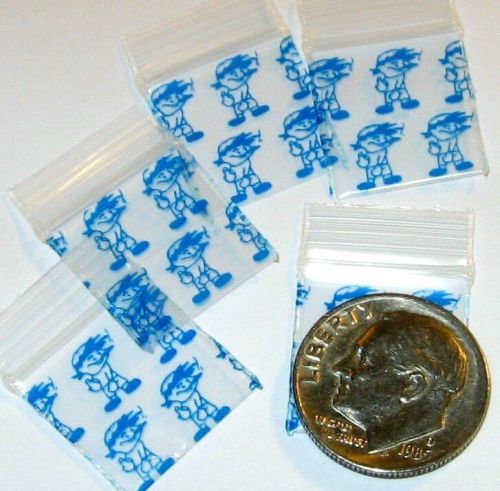 200 Bad Boy Blue Boy Baggies 0.63 x 0.63&#034; tiny mini ziplock bags 5858
