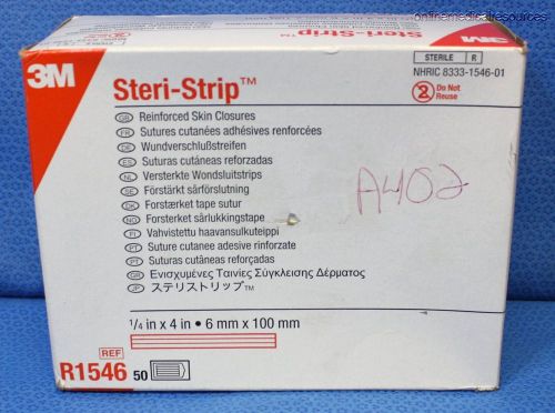 3M Steri-Strip 1/4&#034; x 4&#034; Sterile R1546 Box of 50 pkgs. 2017-03