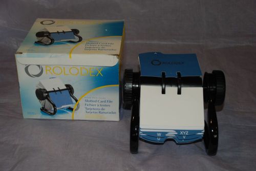 Rolodex Rotary Business Card File 400 Cards Black New 67263 2 5/8 in. x 4 in