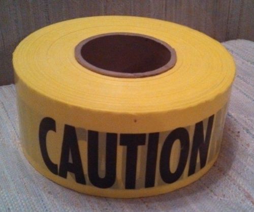 1 Roll Yellow CAUTION Tape 3&#034;x 1000&#039; Barrier Barricade 3x1000 Ft