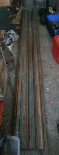VINTAGE CORRUGATED COPPER DOWNSPOUT  10&#039; LONG ARCHITECTURAL SALVAGE ROOFING