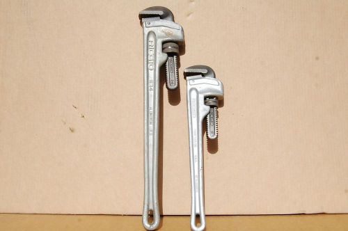Ridgid 18&#034; and 24&#034; aluminum pipe wrenches oil field plumbing hand tools for sale