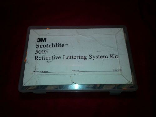3M Reflective Lettering KIT (5005-Kit) Black characters/safety orange background