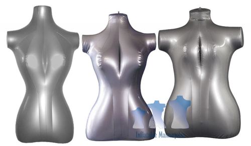 Inflatable Mannequin - Female Torso Package, Silver