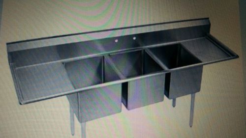 Elkay 3 bowl compartment sink 3C16x20-2-18x