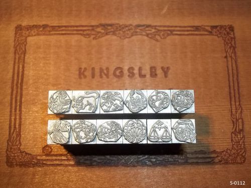 Kingsley Machine -  Zodiac Emblems Set - Hot Foil Stamping - On 18pt.