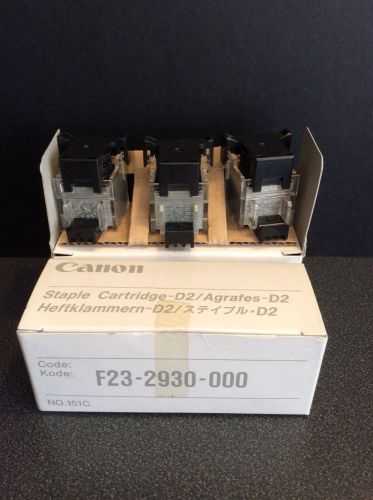 2 Canon Staple Cartridges D2 NIB F23-2930-000 Copier Two Boxes, 6 Cartridges