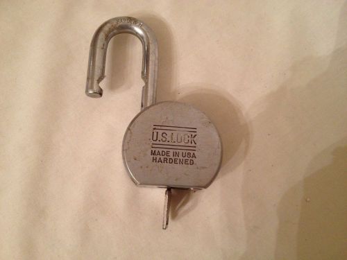 U s lock padlock large hardened zgi w/key heavy duty for sale