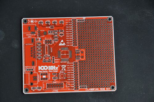 MSP430 Development Board PCB with prototyping for TQFP64 msp430149 147 169 148