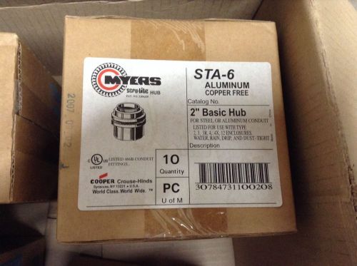 Myers hub sta-6 2&#034; aluminum conduit and cable connector1 box of 10 for sale