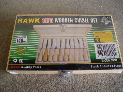 10 Piece Wooden Chisel Set in Wooden Case Brand New
