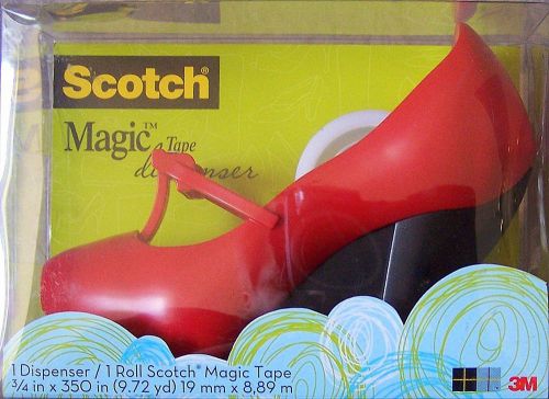 3M Scotch Tape Dispenser with Tape - Red Strap High Heel Shoe -  New in Package